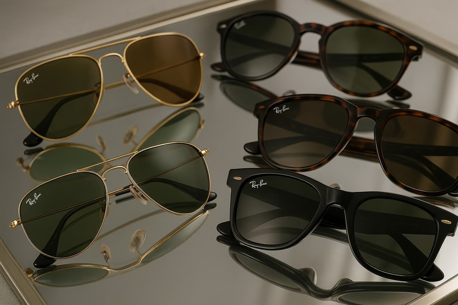 Bộ sưu tập RayBan đa dạng trên bàn trang điểm của sao thế giới