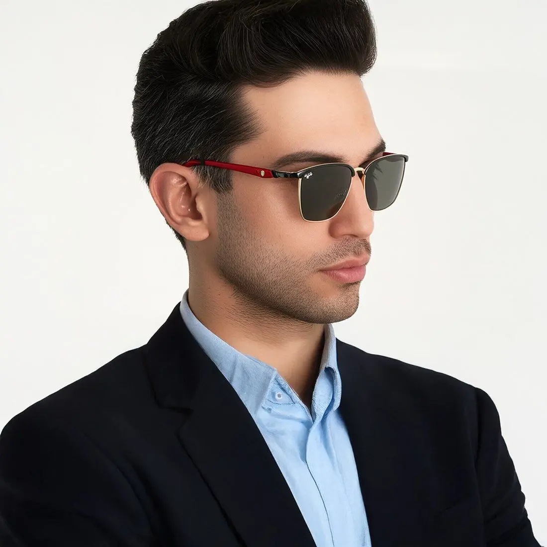 RayBan RB3673M F06171 Black on Gold Green Classic