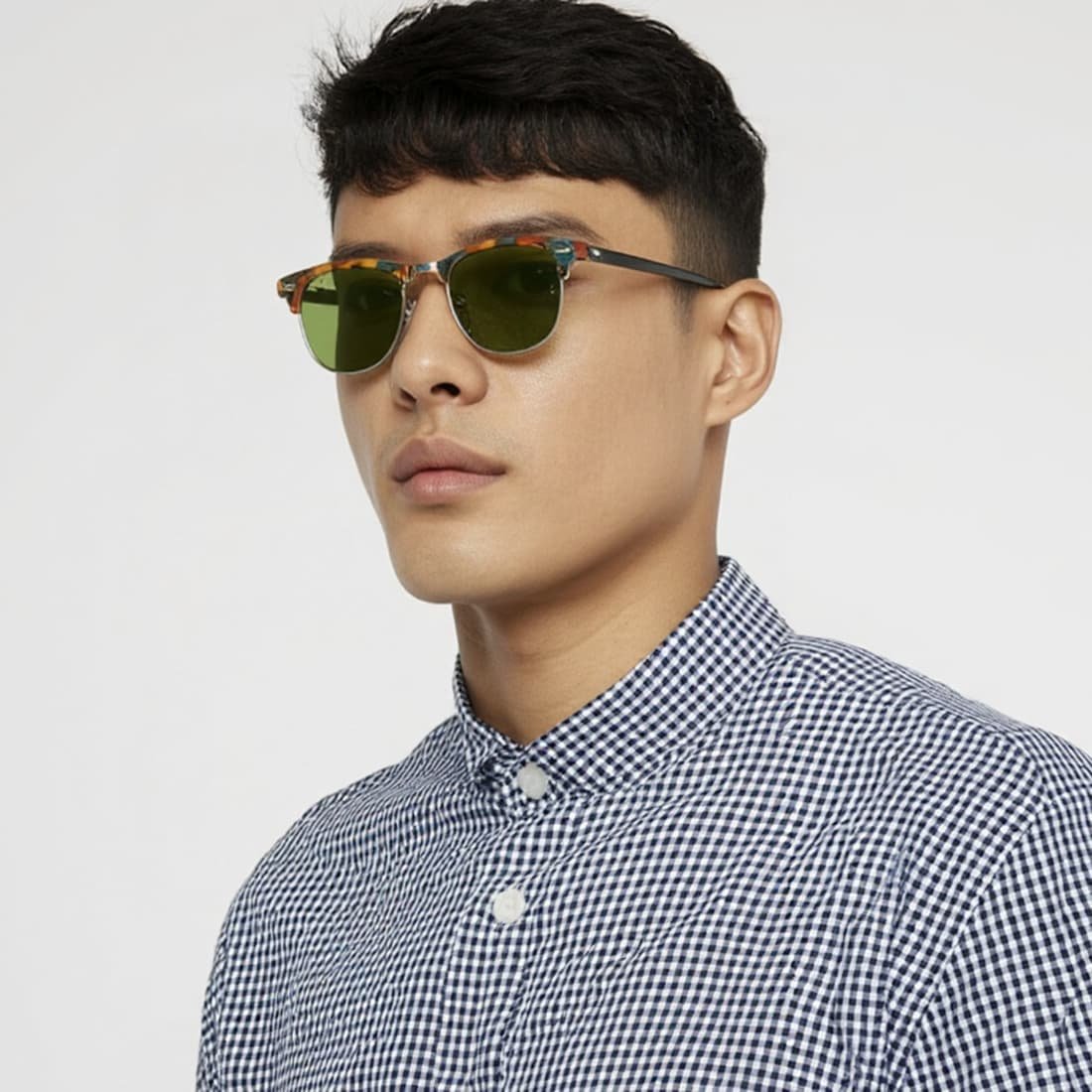 RayBan RB3016 Clubmaster 1159-4E Brown Mirror