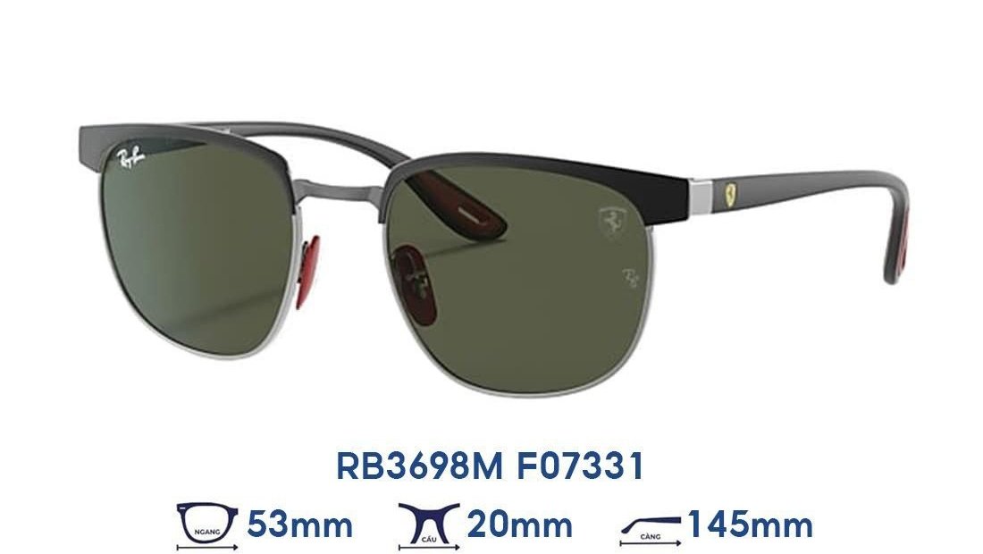 RayBan RB3698M F07331 với thiết kế thể thao