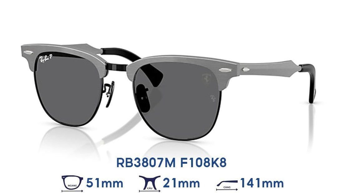 RayBan RB3807M F108K8 màu xám Gunmetal