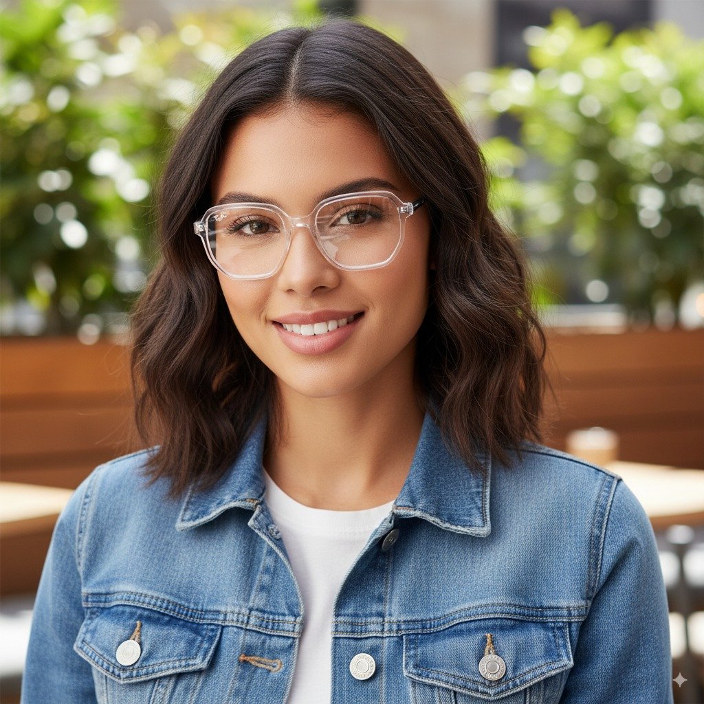 RayBan RB5424D 2001 - Xám Trong Suốt