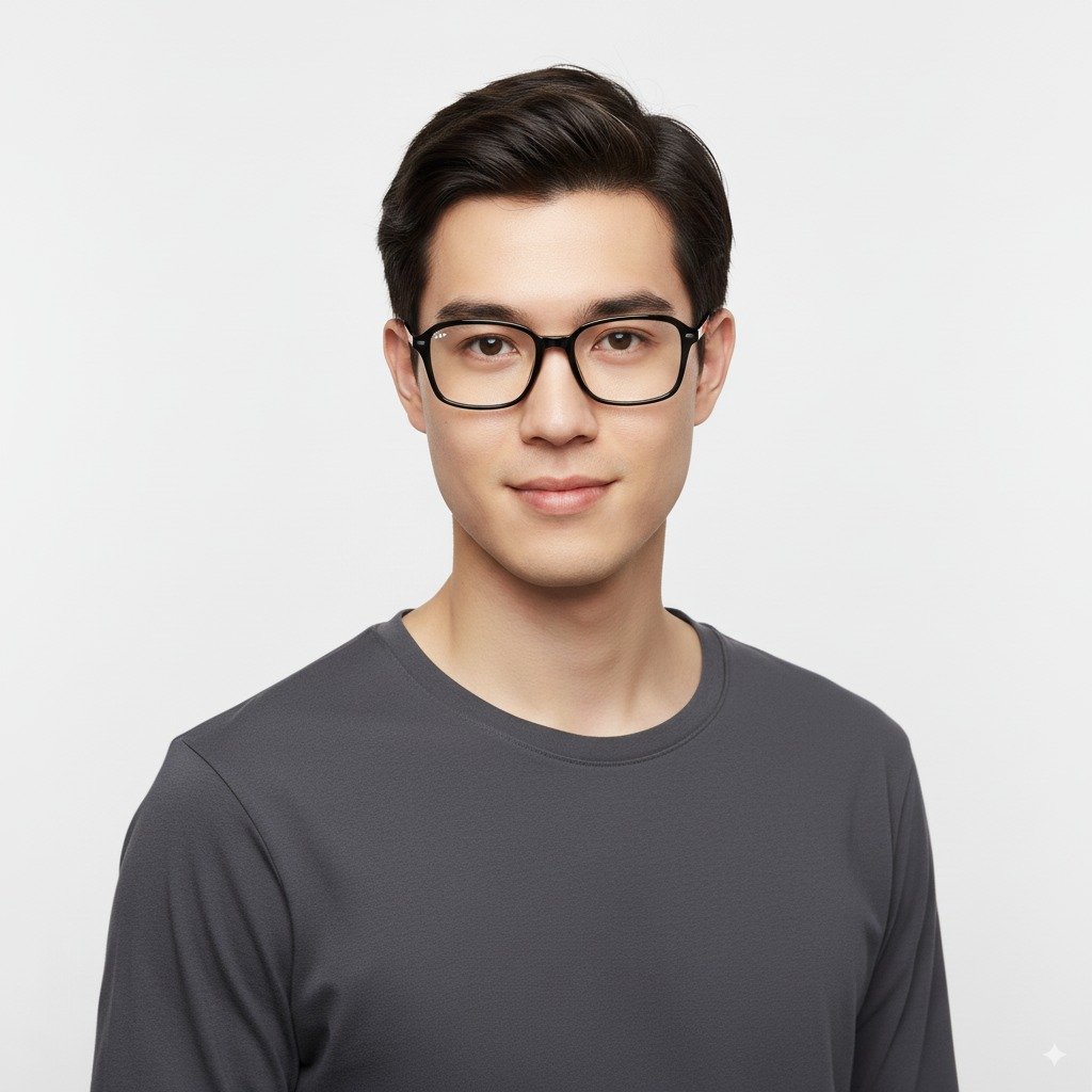 RayBan RB5431F gọng kính vuông cổ điển với chất liệu acetate cao cấp