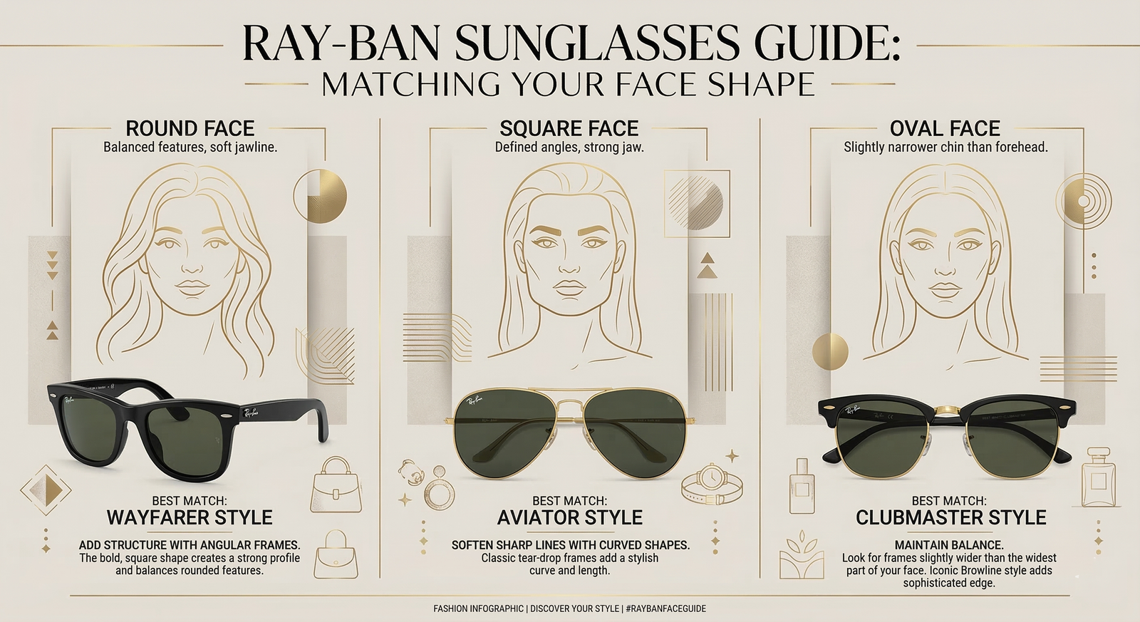 Ray-Ban Aviator phù hợp khuôn mặt vuông