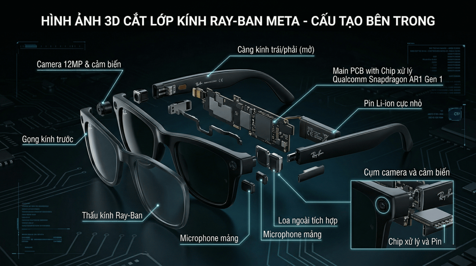 Hộp sạc thông minh của Ray-Ban Meta