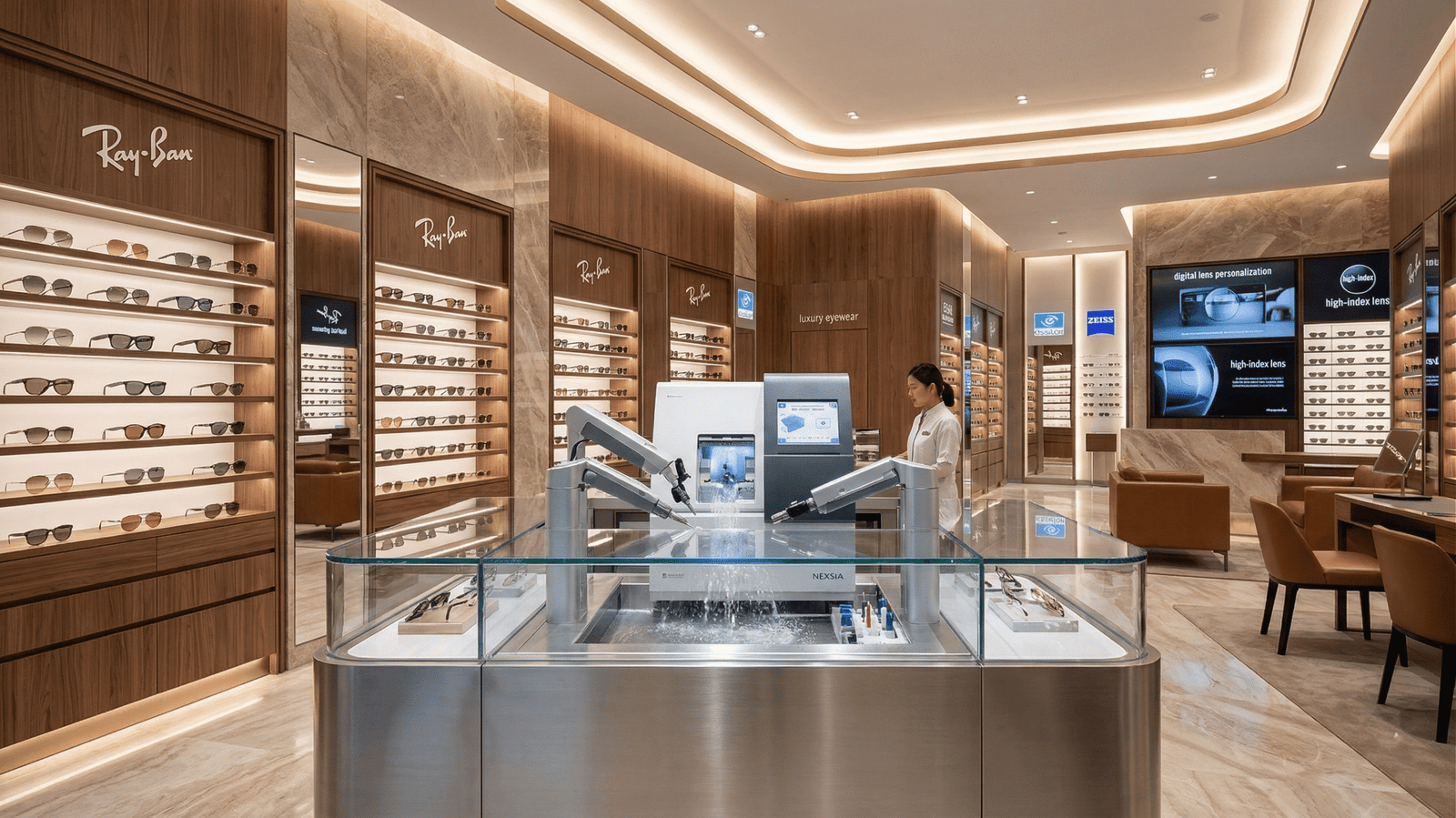 Máy mài CNC kỹ thuật cao tại cơ sở quang học chuyên nghiệp