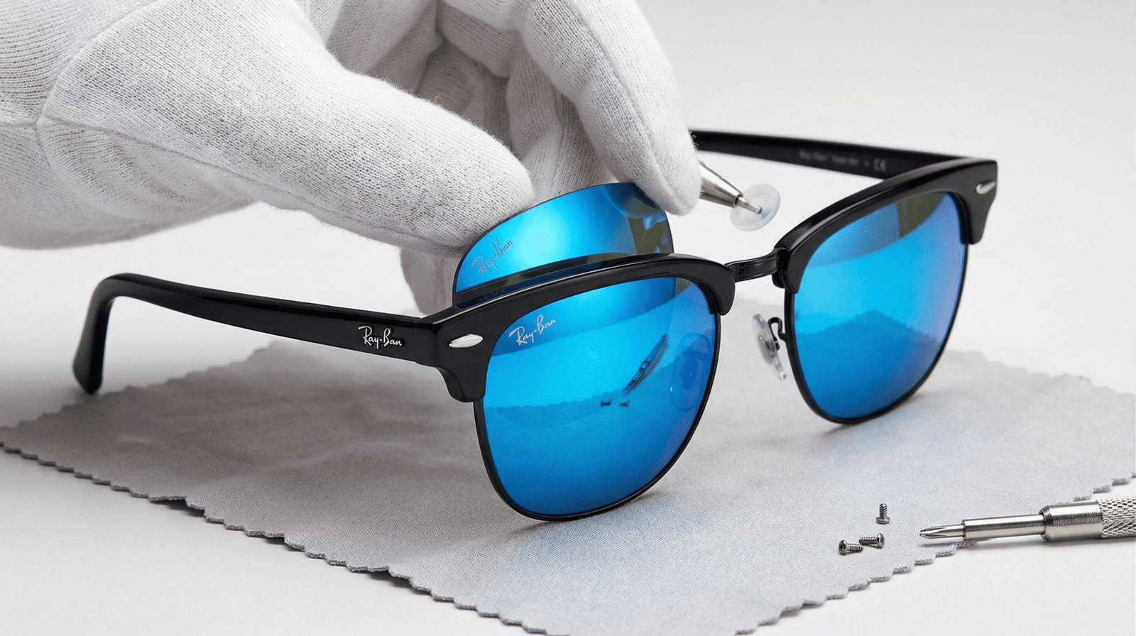 Thay tròng kính Ray-Ban mới – tròng đổi màu, tròng chống ánh sáng xanh