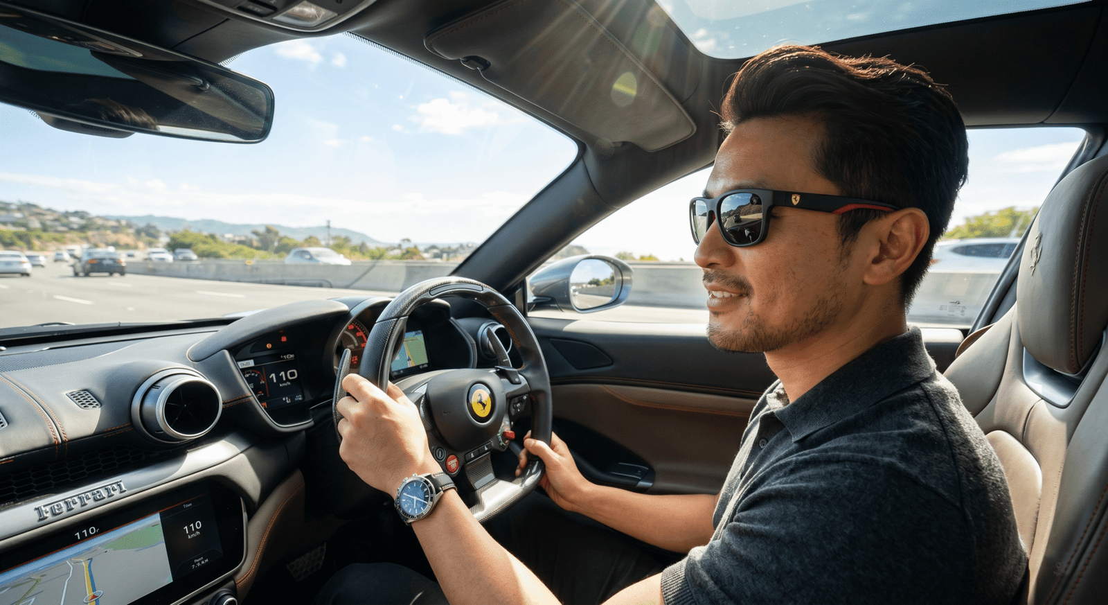 Kính Ferrari Scuderia FZ6013D 50187 – Review lái xe cao tốc đường dài