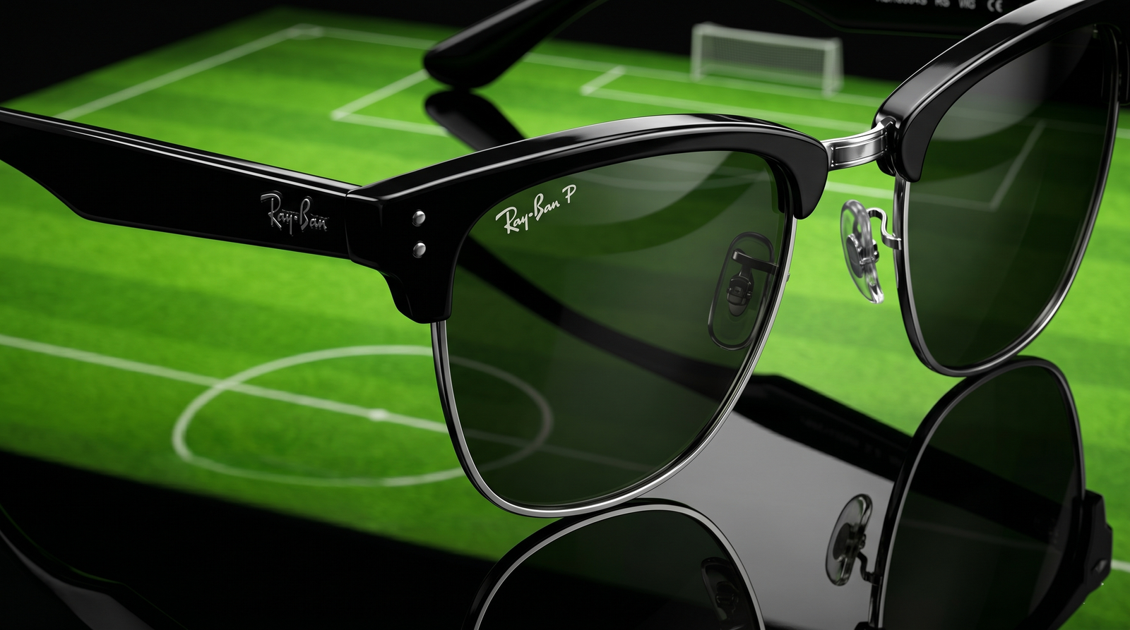 Chi tiết tròng kính polarized và gọng acetate Clubmaster Reverse RBR0504S