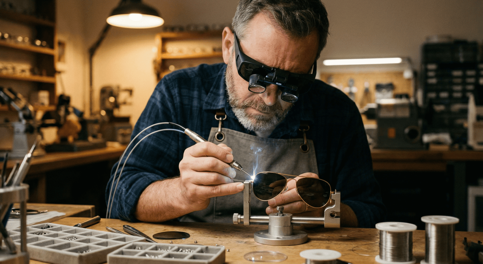 Thay càng kính Ray-Ban mới – giải pháp tối ưu khi gọng hỏng nặng