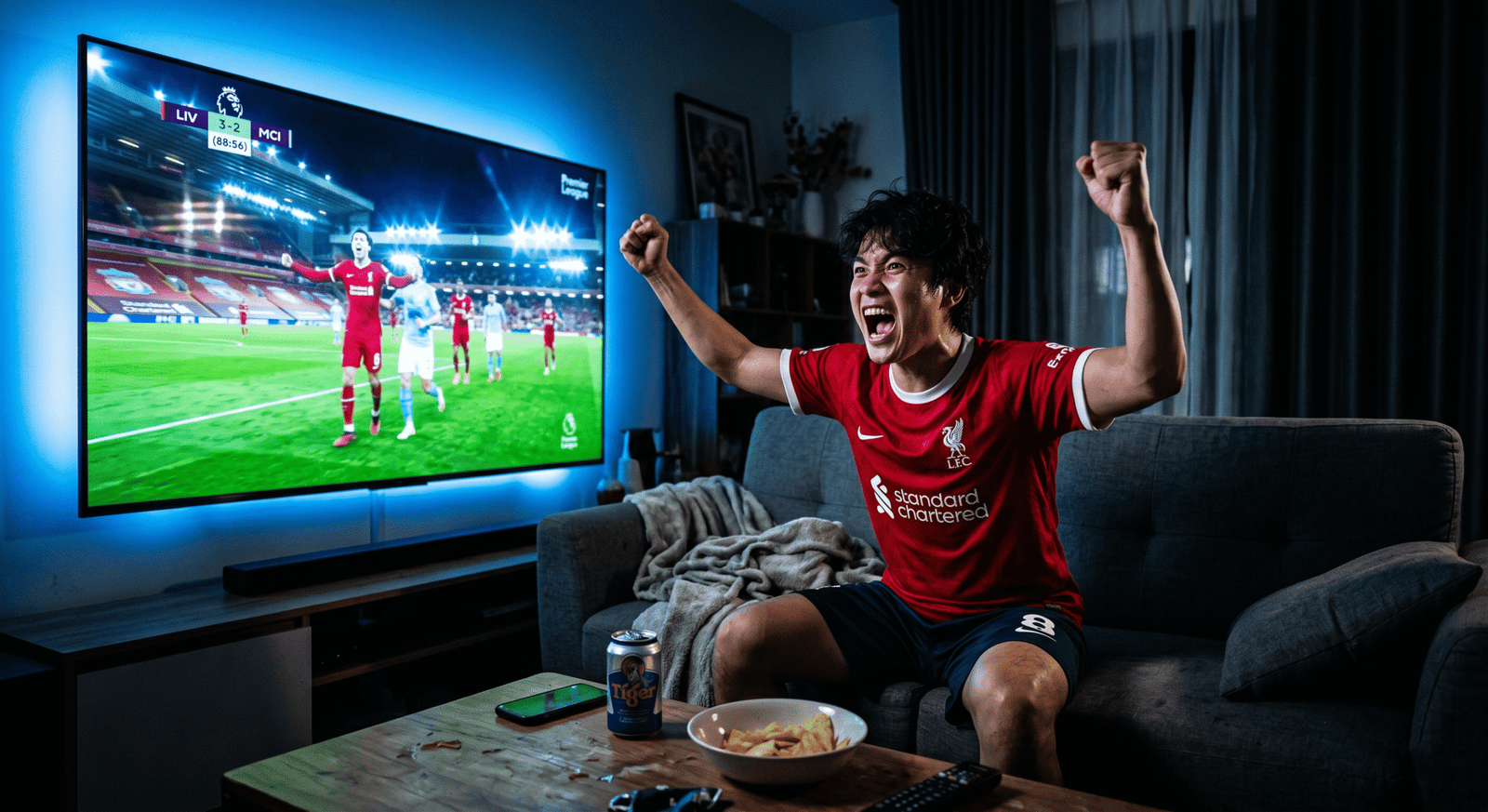 Kính chống ánh sáng xanh bảo vệ mắt khi xem World Cup 2026 xuyên đêm