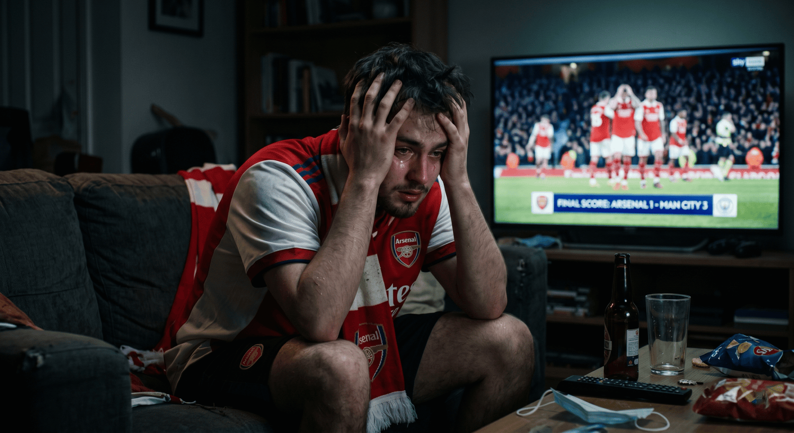Fan Arsenal buồn sau trận thua PSG tại Champions League Final 2026