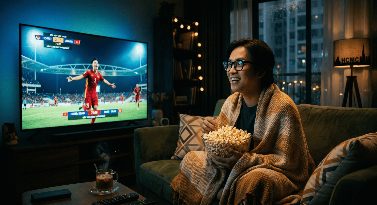 Bảo vệ mắt khi xem World Cup 2026 với tròng kính chống ánh sáng xanh