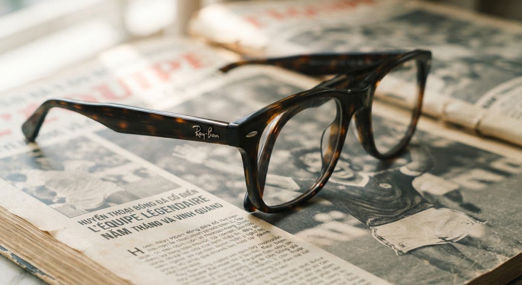 Gọng kính Ray-Ban RX5450F 8483 – Xám khói hiện đại, chất liệu acetate cao cấp