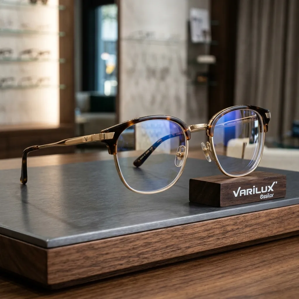 Cận cảnh tròng kính đa tròng cao cấp Essilor Varilux với thiết kế cá nhân hóa
