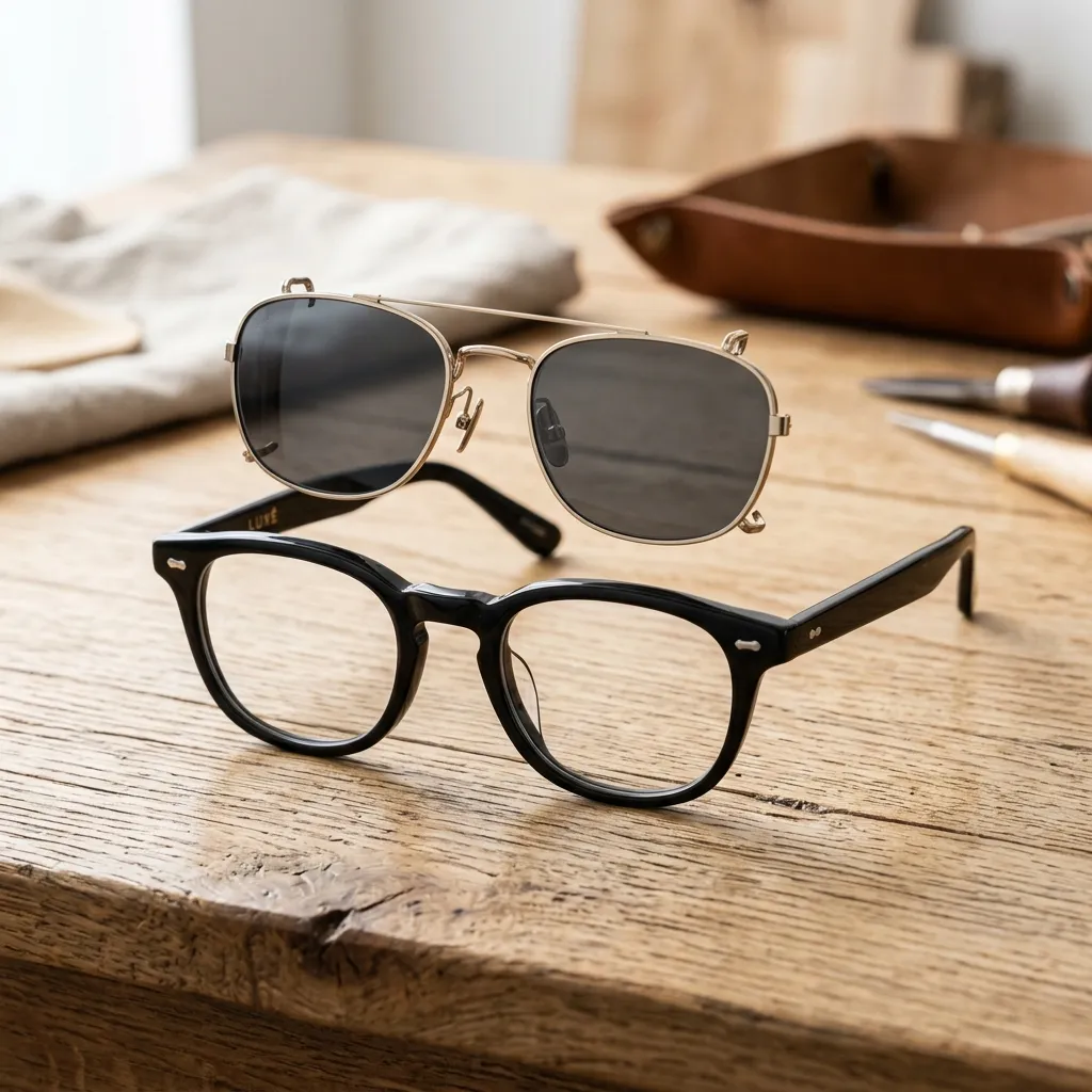 Bộ phụ kiện Clip-on Ray-Ban RX5228C gắn trực tiếp lên gọng kính cận Ray-Ban RX5228 tạo nên phong cách 2 trong 1 thời thượng