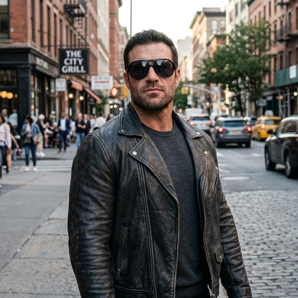 Người đàn ông vóc dáng cao lớn, khuôn mặt rộng đang đeo chiếc Ray-Ban RB3026 size 62mm cực ngầu