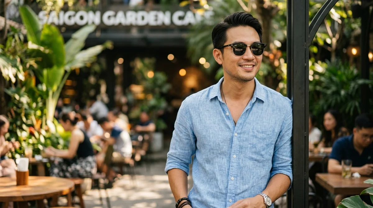 mẫu nam đeo kính rayban clubmaster lắp tròng đổi màu essilor transitions gen s chuyển sắc xám khói