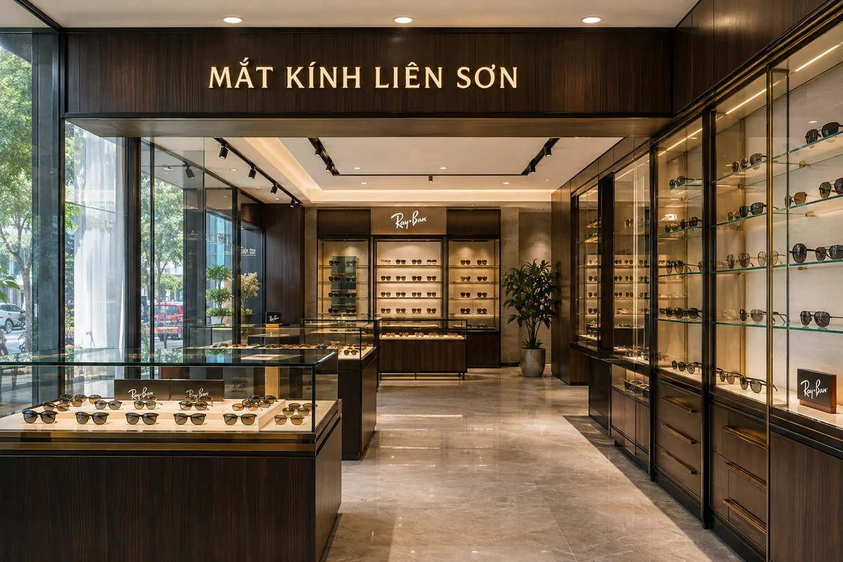 Showroom Flagship Mắt Kính Liên Sơn Phân Phối Ray-Ban Chính Hãng